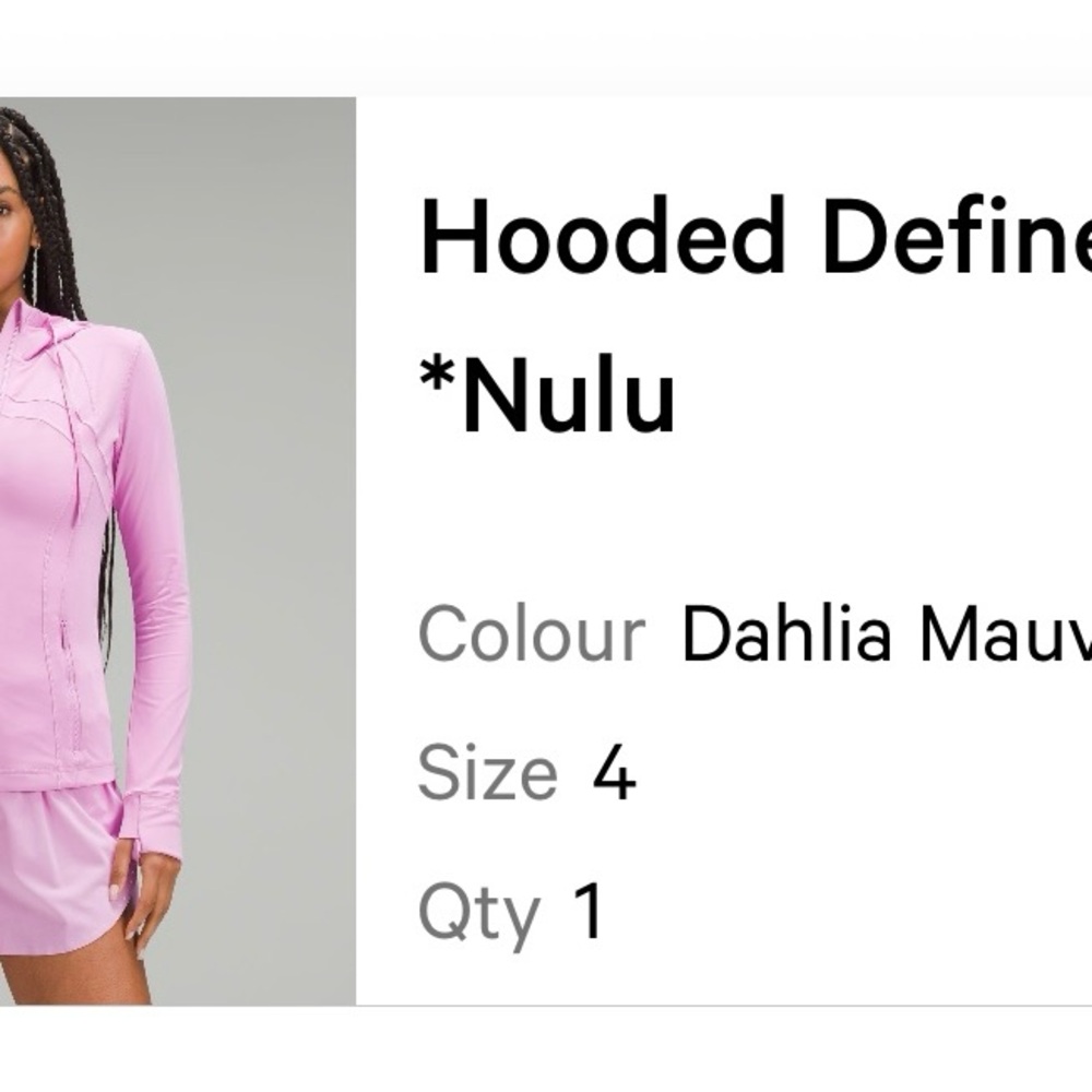 Lululemon Athletica Pink Hooded Define Jacket